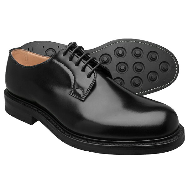 Church 039 s チャーチ SHANNON R(Rubber sole) シャノン プレーントゥ ダイナイトソール BLACK ブラック ポリッシュドバインダーカーフ 【Fitting G】 ≪UK直輸入 正規品