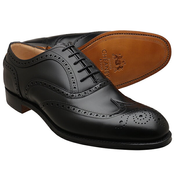 CHEANEY ジョセフ チーニー ARTHUR III レザーソール ウィングチップ BLACK CALF