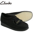 【幅広 2E】Clarks クラークス WALLABEE ワラビー 26155522 BLACK SUEDE ブラックスエード レディース ブーツ