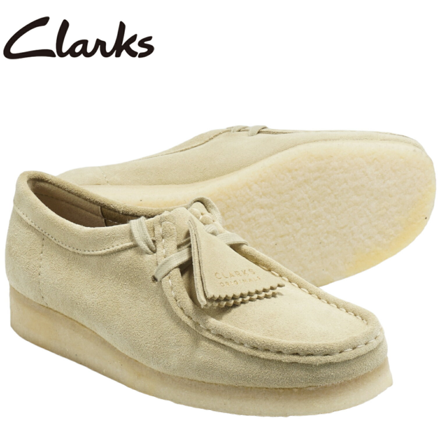 クラークス 【幅広 2E】Clarks クラークス WALLABEE ワラビー 26155545 MAPLE SUEDE メープルスエード ブラウン ベージュ レディース ブーツ