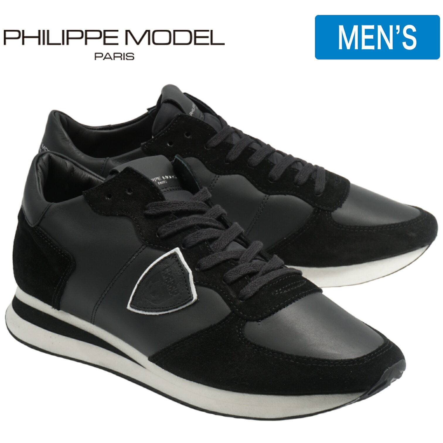 【全商品返品可】PHILIPPE MODEL フィリップ モデル TROPEZ X トロぺ エックス TZLU 6004 BLACK ブラック レザー メンズ スニーカー