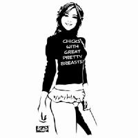 セクシーな女性ビジュアルを使った、ちょっとHで、かわいらしく、ファッショナブルなエロポップ...