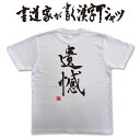 【遺憾】書道家が書く漢字Tシャツ おもしろTシャツ ★ 本物の筆文字を使用したオリジナルプリントTシャツ書道家が書いた文字を和柄漢字Tシャツにしましたpt1 ..