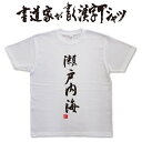 【瀬戸内海】書道家が書く漢字Tシャツ おもしろTシャツ 本物の筆文字を使用したオリジナルプリントTシャツ書道家が書いた文字を和柄漢字Tシャツにしましたpt1 ..