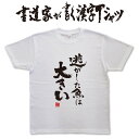 【 逃がした魚は大きい (縦書) 】 書道家が書く漢字Tシャツ 釣り tシャツ 釣りTシャツ 釣り好き プレゼント 釣り用tシャツ フィッシングtシャツ 魚 tシャツ グリマー ドライTシャツ 大きいTシャツ 選べます ★【メール便送料無料】 名入れ 誕生日プレゼント