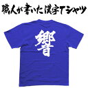 ◆響◆日本一に輝いた現代の名工が書く漢字Tシャツ T-timeオリジナル おもしろTシャツ プリントTシャツ カスタムオーダーメイド可能な筆文字Tシャツ ☆今ならオリジナルTシャツ2枚以上で【送料無料】☆ 名入れ 誕生日プレゼント 【楽ギフ_名入れ】 pt1 ..