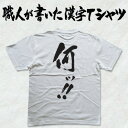 ◆何ッ!(!縦書)◆日本一に輝いた現代の名工が書く漢字Tシャツ T-timeオリジナル おもしろTシャツ プリントTシャツ カスタムオーダーメイド可能な筆文字Tシャツ ☆今ならオリジナルTシャツ2枚以上で【送料無料】☆ 名入れ 誕生日プレゼント 【楽ギフ_名入れ】 pt1 ..