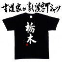 【栃木】書道家が書く漢字Tシャツ 都道府県Tシャツ 本物の筆文字を使用したオリジナルプリントTシャツ書道家が書いた文字を和柄漢字Tシャツにしましたpt1 ..(4)