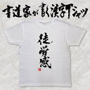 徒労感 (縦書） 書道家が書く漢字Tシャツ おもしろTシャツ 本物の筆文字を使用したオリジナルプリントTシャツ 和柄漢字Tシャツ pt1 ..