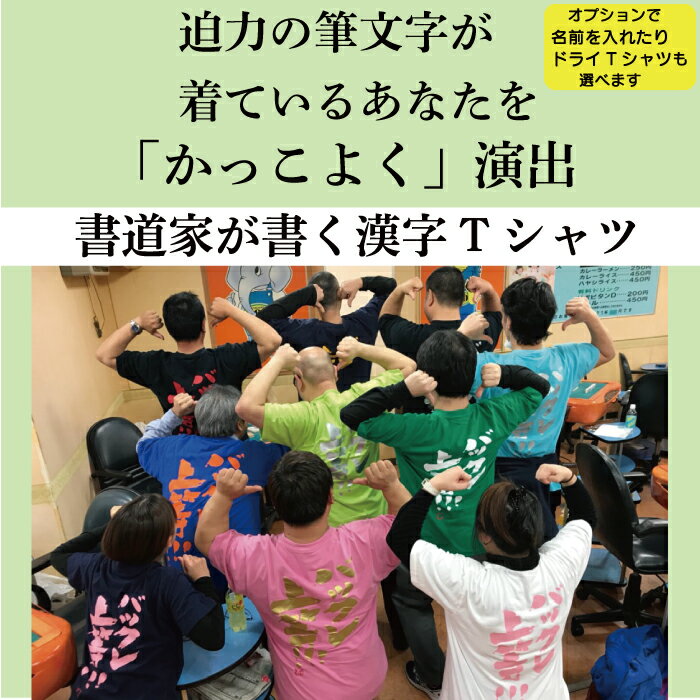 かかあ天下 (縦書) 書道家が書く漢字Tシャツ おもしろTシャツ 本物の筆文字を使用したオリジナルプリントTシャツ書道家が書いた文字を和柄漢字Tシャツにしました メンズ レディース 子供服 大きいサイズ 4L 5L もあります ドライTシャツ も選べます メール便送料無料