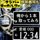 ナンバープレート キーホルダー 両面 【俺から1本取ってみろ 】 柔道キーホルダー 剣道キーホルダー ナンバープレート風キーホルダー 面白いキーホルダー ナンバ...