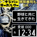 リアル ナンバープレート キーホルダー 両面 【野球と共に生きてきた】 野球キーホルダー スマートキー ナンバープレート風キーホルダー 面白いキーホルダー ナンバーキーホルダー 車のカギ キーホルダー かっこいい おしゃれ プレゼント
