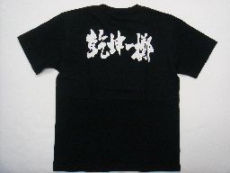 【乾坤一擲】書道家が書く漢字Tシャツ おもしろTシャツ 本物の筆文字を使用したオリジナルプリントTシャツ書道家が書いた文字を和柄漢字Tシャツにしました メンズ レディース 子供服 大きいサイズ 4L 5L もあります ドライTシャツ も選べます メール便送料無料