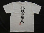 【非理法権天】書道家が書く漢字Tシャツ おもしろTシャツ 本物の筆文字を使用したオリジナルプリントTシャツ書道家が書いた文字を和柄漢字Tシャツにしましたpt1 ..