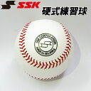 即納可! SSK(エスエスケイ) 硬式野球練習球 ベースボール 野球ボール 野球球 WBSC 世界野球ソフト連盟 天然皮革 トレーニング 部活 学校 gd85 1球