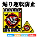 【煽り運転対策】「ロックオン 魚群探知機で録画中」(93mm x 120mm) 煽り運転防止 ステッカー ドライブレコーダー ドラレコ 車載 車用 あおり運転 対策 防止 防犯 予防 防水 耐候5年