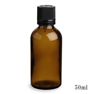 スタンダードタイプ遮光瓶(茶色)黒キャップ50ml (アルコール、エタノール対応)99本セット 50%割引バルク販売(ドロッパー付きセイフティーキャップ)