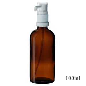 ポンプ付き遮光瓶（茶色）100ml　（アルコール、エタノール対応）20本セット　20％割引バルク販売