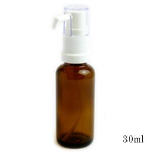 ポンプ付き遮光瓶（茶色）30ml　（アルコール、エタノール対応）30本セット　30％割引バルク販売