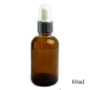 スポイト付き遮光瓶（茶色）60ml　（アルコール、エタノール対応）50本セット　40％割引バルク販売