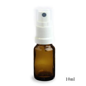 スプレー付き遮光瓶(茶色)10ml (アルコール、エタノール対応)20本セット 20%割引バルク販売