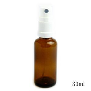 スプレー付き遮光瓶(茶色)30ml (アルコール、エタノール対応)168本セット 50%割引バルク販売