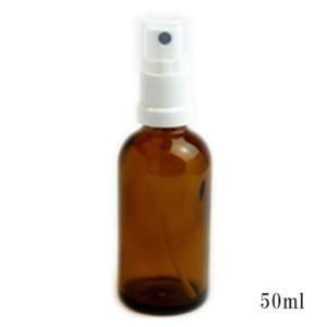 スプレー付き遮光瓶(茶色)50ml (アルコール、エタノール対応)50本セット 40%割引バルク販売