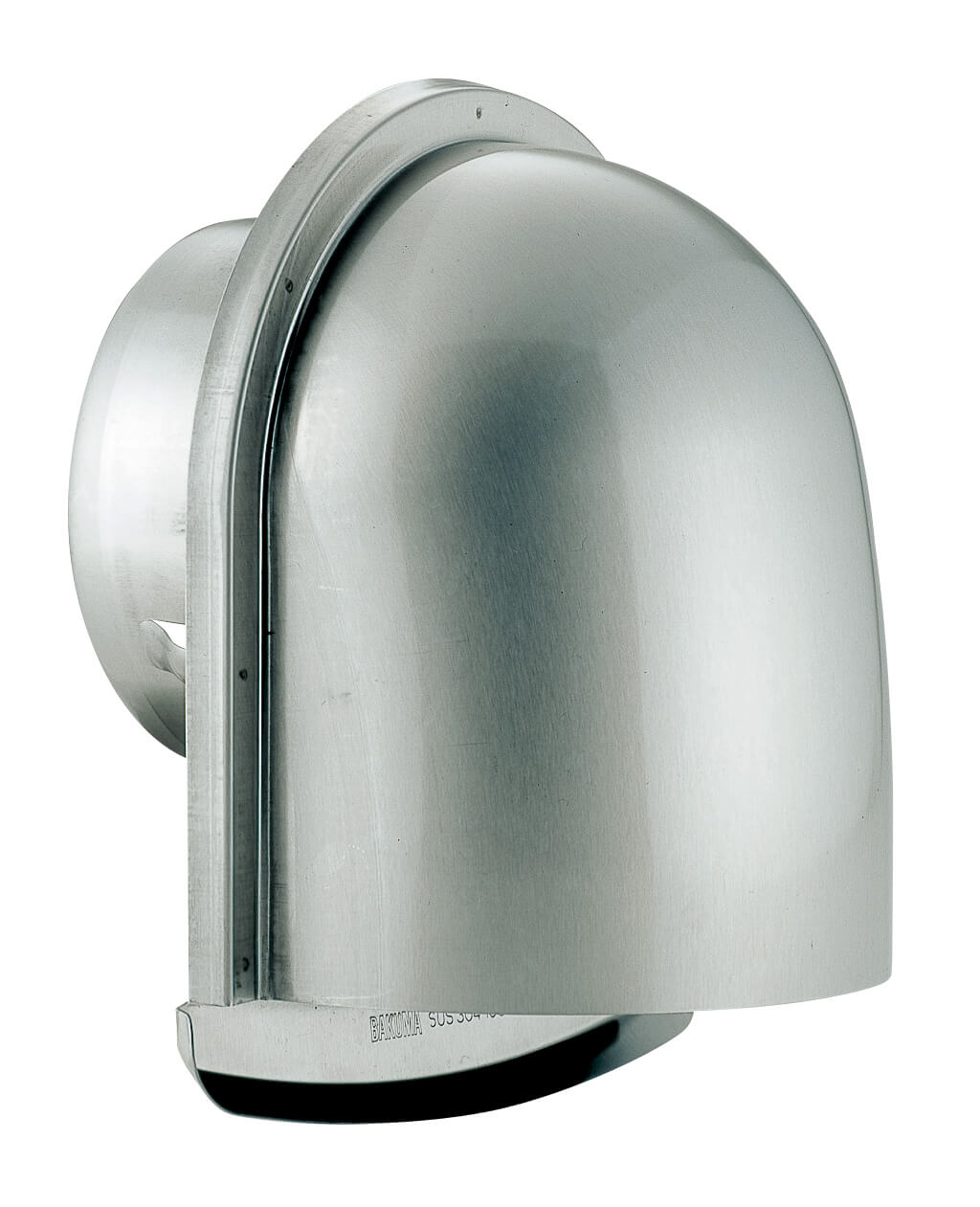 バクマ工業　 B-150UV-P(取付穴付)　U型フード付換気口　ガラリ　下部開放タイプ　150mm用