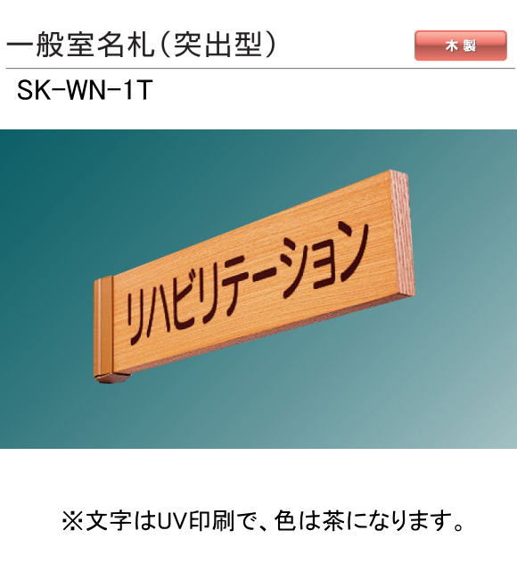 神栄ホームクリエイト（新協和）　一般室名札　SK-WN-1T（突出型)　H80xW250xD18