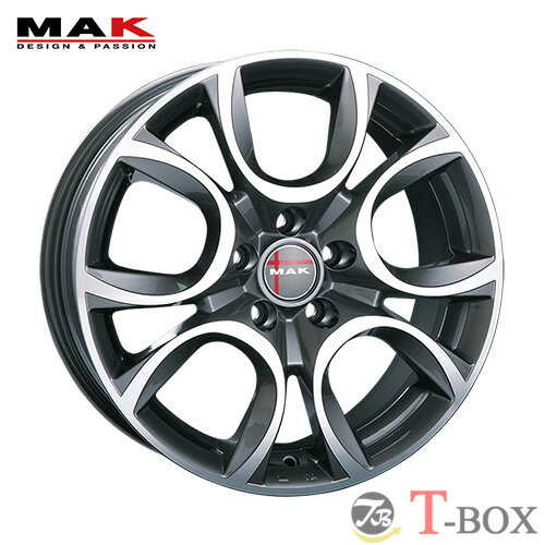 単品1本価格 16インチ 7.0J 5/110 MAK マック TORINO トリノ ガンメタリックミラー (GM) アルファジュ..