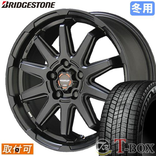 【タイヤ交換対象】 デリカミニ に適合 ■ 155/65R14 スタッドレスタイヤ ブリヂストン ブリザック WZ-1 BRIDGESTONE BLIZZAK WZ-1 ■ 14インチ ホイール 共豊 サーキュラー C10S (MBK)
