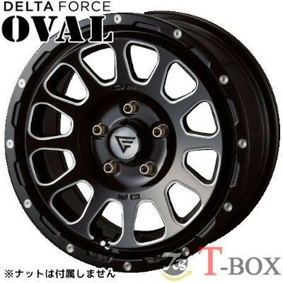 DELTA FORCE OVAL 16inch 7.0J PCD:114.3 穴数:5H カラー:ブラックマシニング デルタフォース オーバル 【デリカD:5/デリカD:5MC後期】
