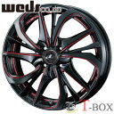 Pi1{i WEDS LEONIS TE 15inch 4.5J PCD:100 :4H J[:BK/SC[RED] EFbY IjX eB[C[