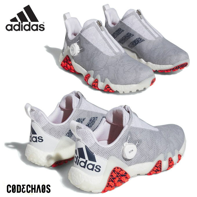 adidas アディダス GOLF コードカオス22 BOAフットウェアホワイト/カレッジネイビー/ブライトレッド ゴルフシューズ LVL63　IF1043