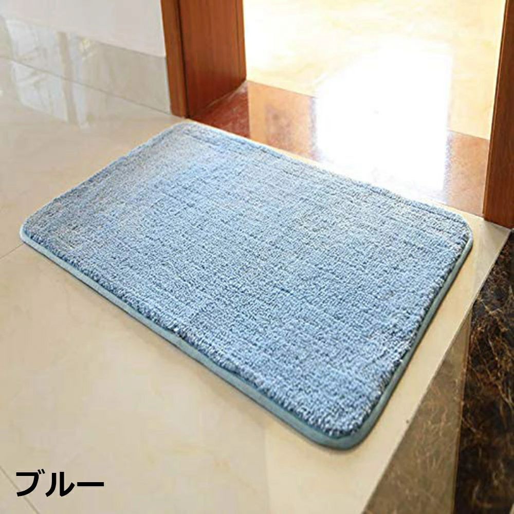 フロアマット 洗えるラグ 玄関マット キッチンマット ふわふわ 足拭きマット 吸水 滑り止めマット 長方..