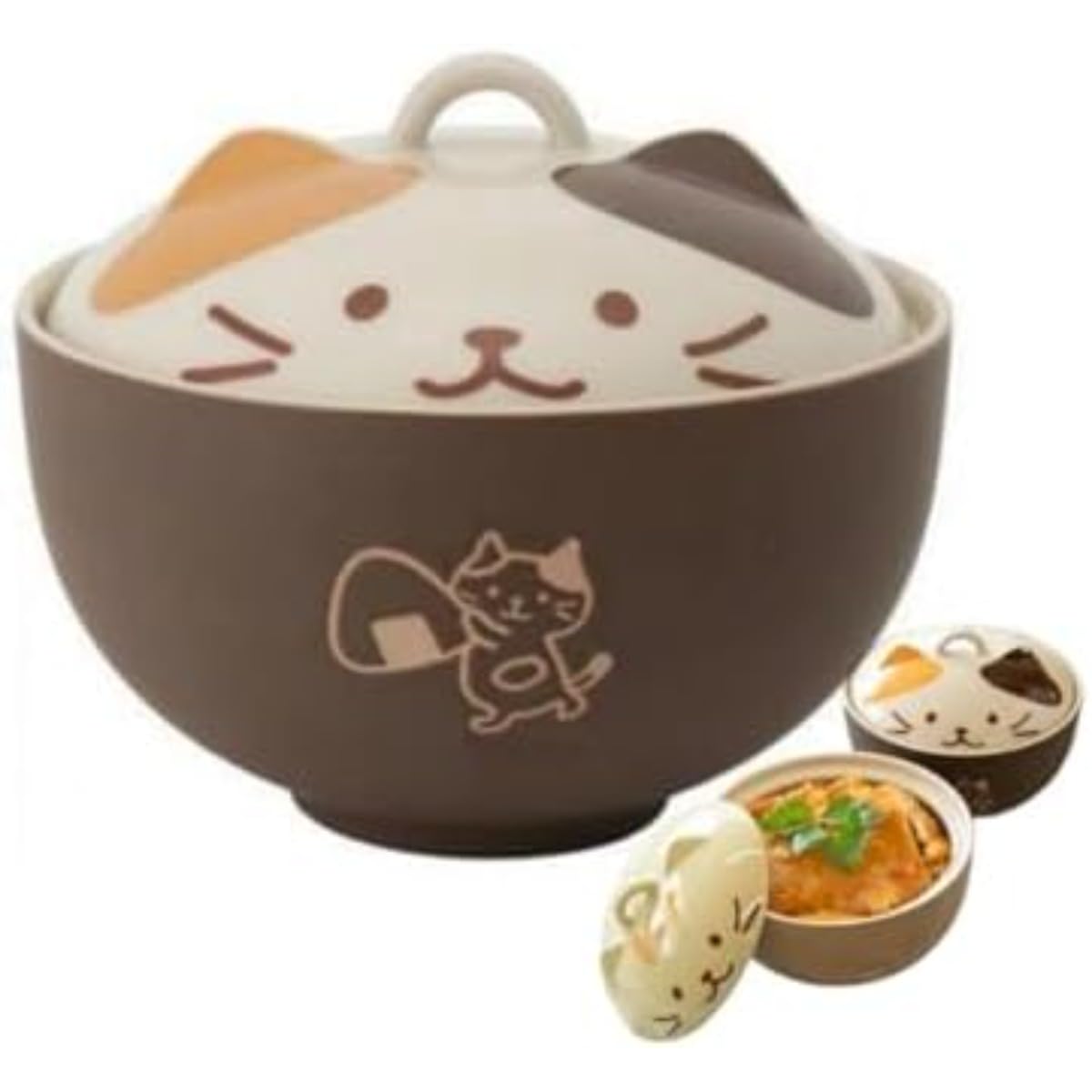 ラーメン丼 セラミック製 大容量 550ml 蓋付き 猫柄の キッチン用品 朝食やオートミールに適用 インスタントラーメン鉢 どんぶり食器 P11