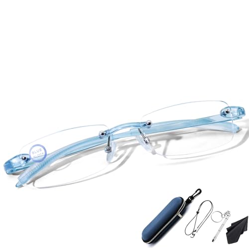 拡大鏡 メガネ型ルーぺ 1.0 1.5 2.0 2.5 3.0 3.5 軽量 ブルーライトカット 拡大 眼鏡 縁なしメガネ か..
