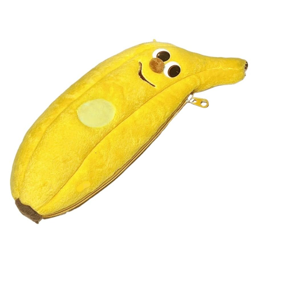 かわいい漫画のバナナペンケース、ぬいぐるみ収納バッグ、化粧品バッグ、クリエイティブなユーモア