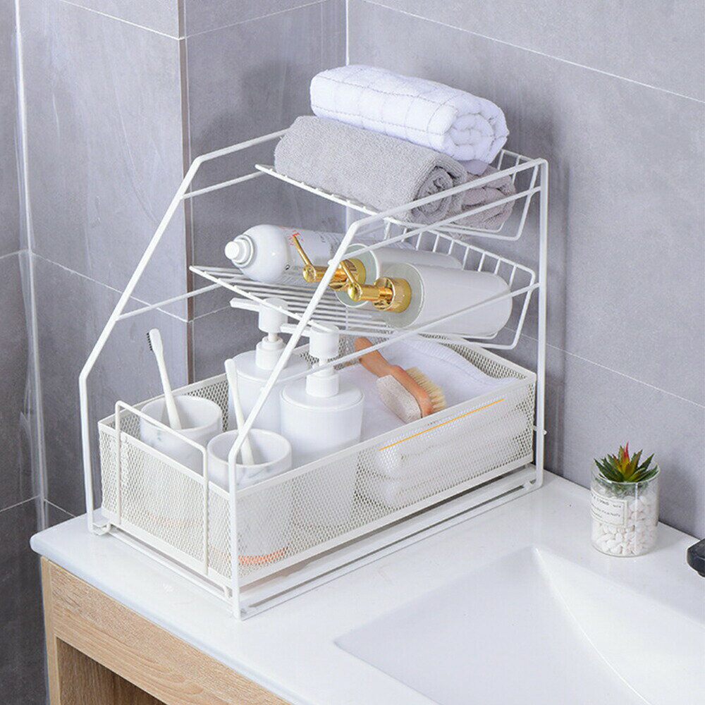 キッチン収納 シンク下 スライドラック 収納 ラック ホワイト ボトルラック 引き出し シンク下 収納 伸縮 ラック スライドラック 引き出し