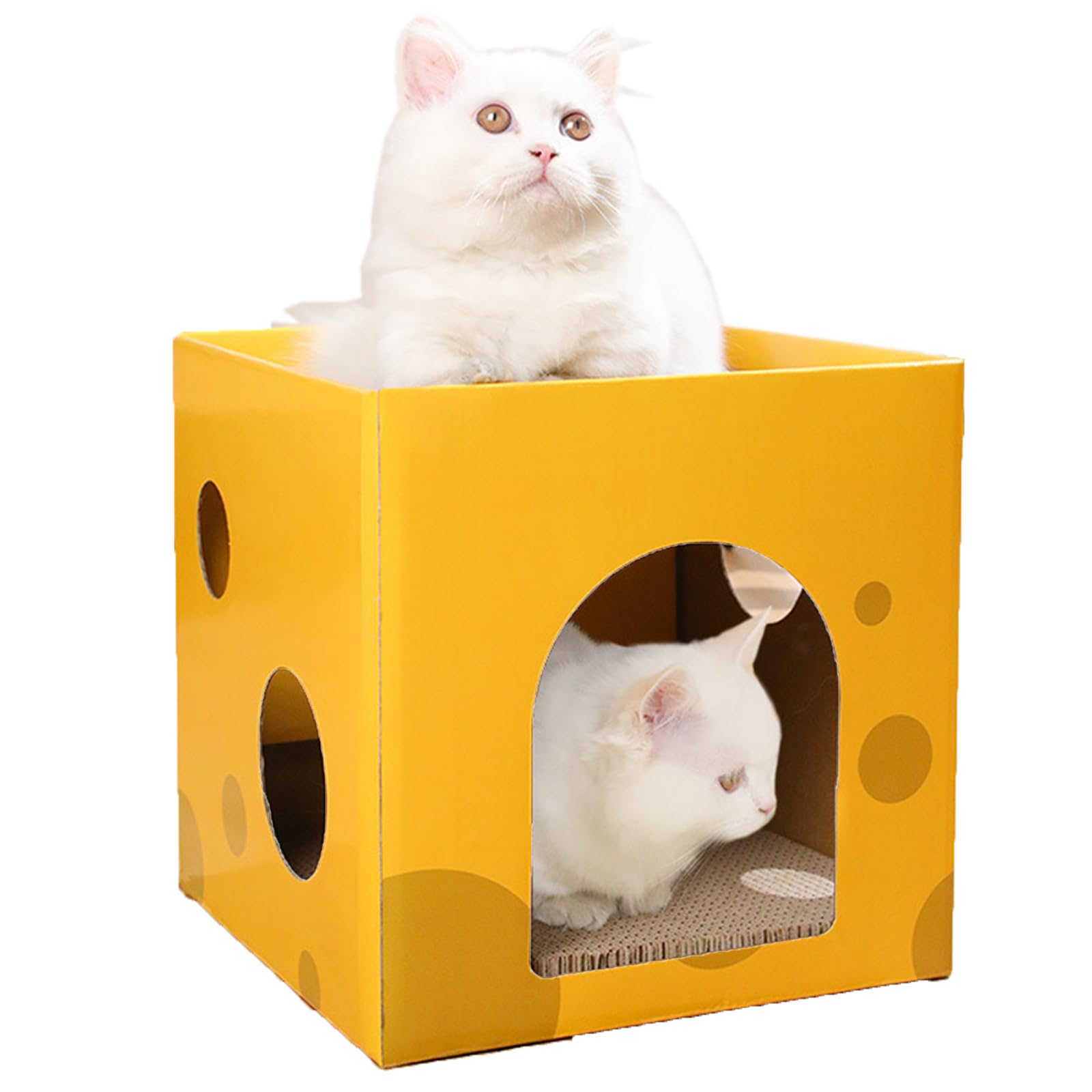 爪研ぎ 猫 爪研ぎハウス 爪とぎ 猫箱 組み立て式 高密度段ボール ベッド 収納簡単 ストレス解消 通気 箱型 軽量 小型 室内 ケージ ダンボール 寝床 猫ベッド 猫小屋 オールシーズン 丈夫 耐久性 組み立て簡単 工具不要 安定感 天然素材 入り口便利 可愛い お手入れ簡単