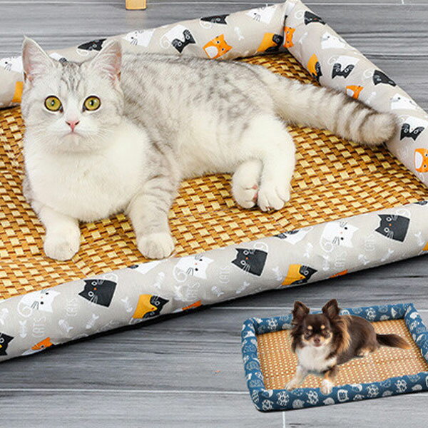 ねこ ハウス 冬 猫のベッド ひんやり涼しい 猫用ベッド ベッド 猫用 和風 猫柄 クッションベッド ひんやり 子犬 小型犬 ベッド クール キャット 室内用 クールベッド ペットベッド 猫用ベッド 暖かく快適なペット用ベッド 猫用ベッドソファ