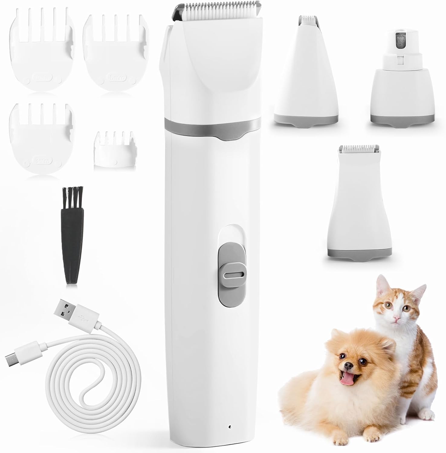 ペット バリカン 犬 バリカン 猫 爪切り 電動バリカン 足裏 肉球 顔周り お尻周 全身 トリミング 静音 ..