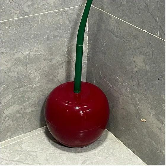 クリエイティブなチェリートイレブラシ、家庭用、死角なしのバスルームクリーニングトイレブラシ