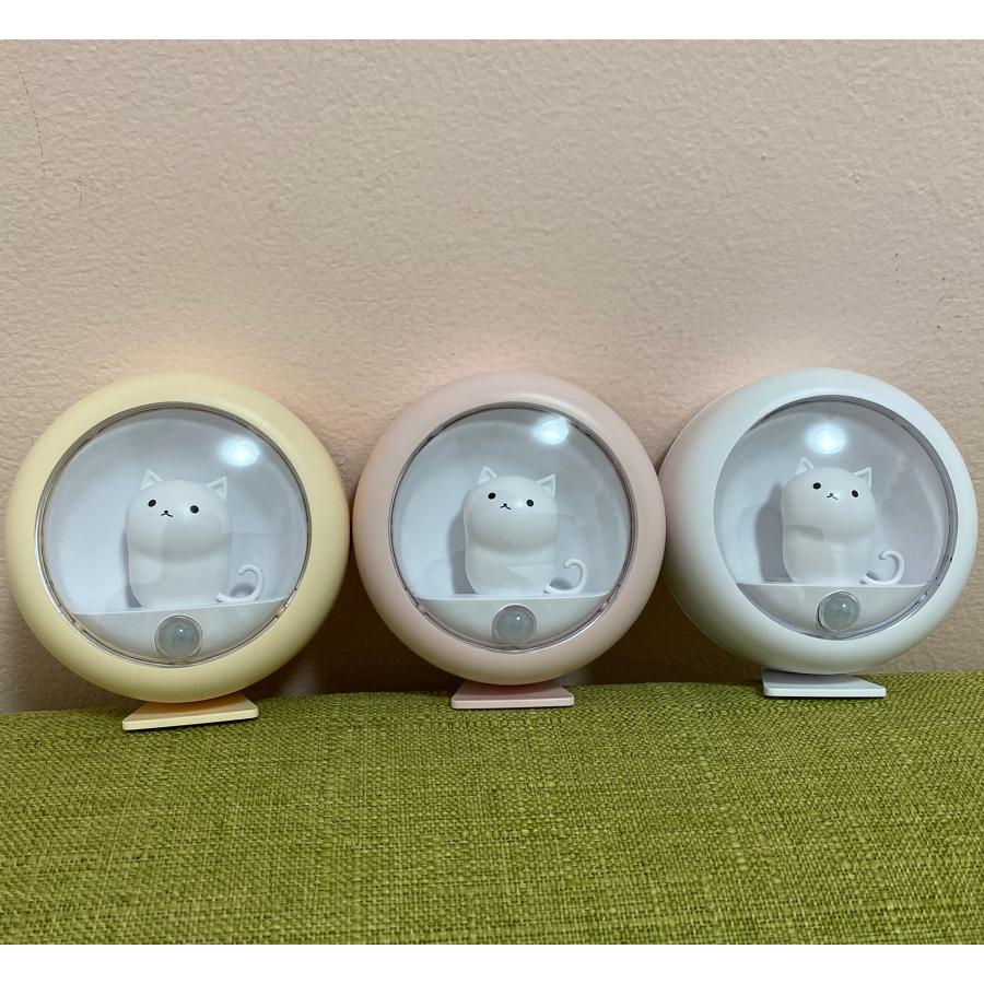 おしゃれ コードレス ベビー 授乳 階段 人感センサー 人感 充電式 led センサーライト ネコ かわいい ナイトライト