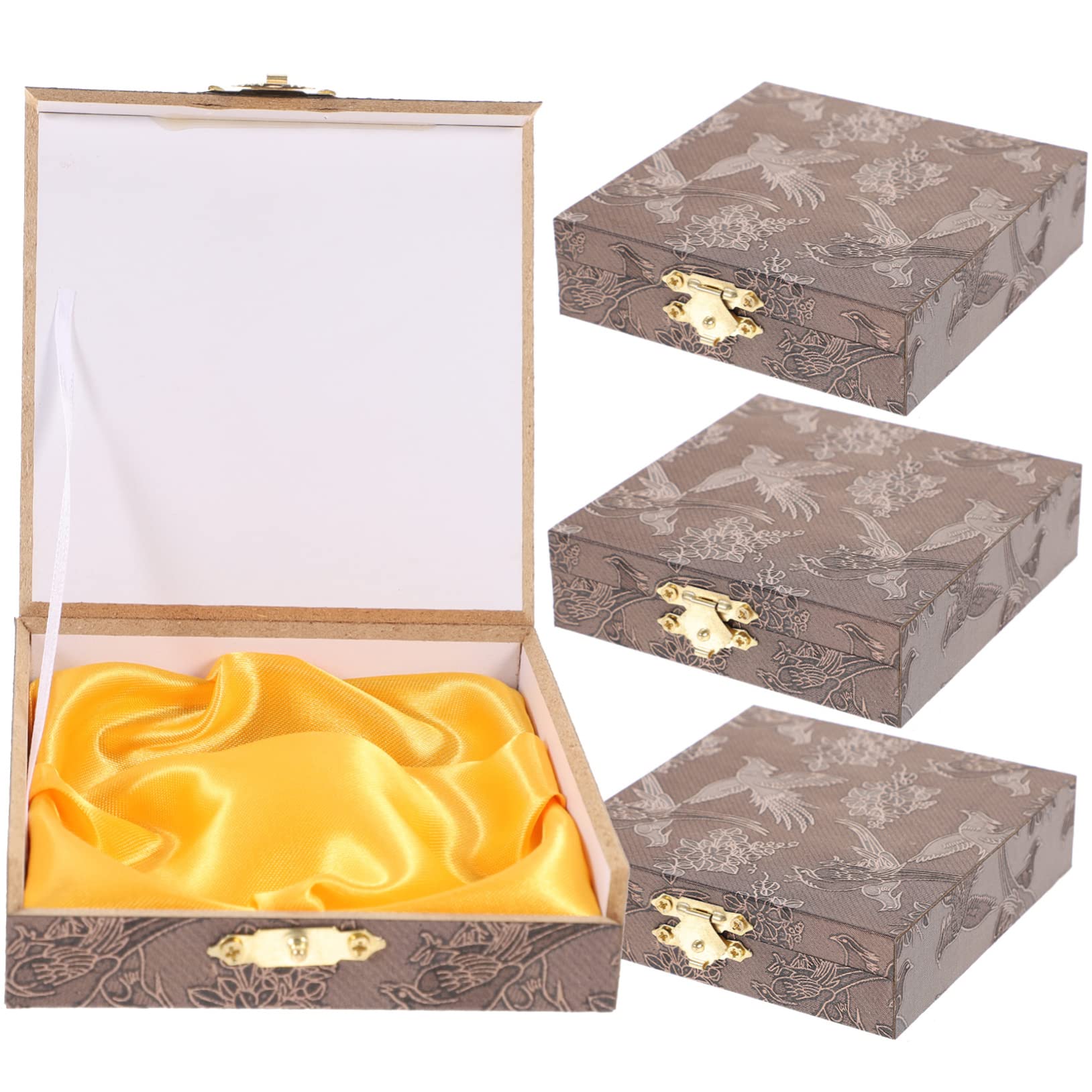 4個入り ボックス 手串包装木箱 ブレスレットの保管容器 ジュエリーパッケージコンテナ バングル用の収..