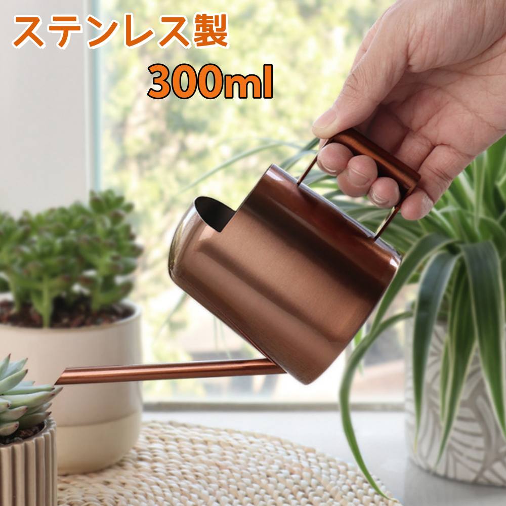ミニ じょうろ ジョーロ おしゃれ 300ml ステンレス ミニジョーロ 子ども用 小さめ 室内 北欧 アンティ..