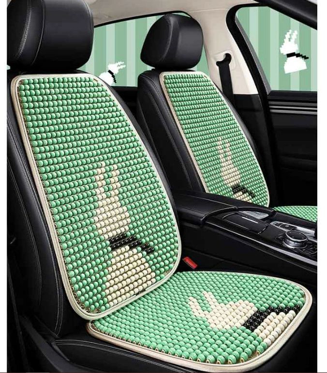 涼しい クールシート 通気性 カークッション ウッドビーズ 普通車 車シートカバー 車 シートクッション 夏 カーシートカバー 背もたれカバー 車用 蒸れない 木製ビーズ 運転席 助手席 セット 汗対策 マッサージ シートカバー 内装パーツ 汎用 軽自動