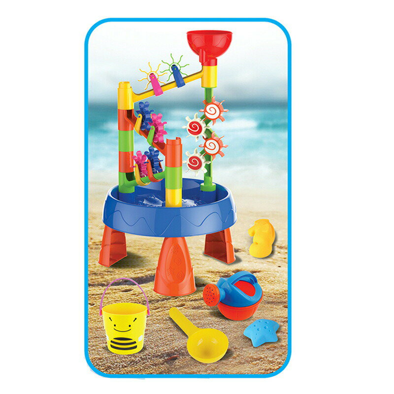 東京豊屋の水遊び テーブル おもちゃ 子供 砂遊び 夏 水あそび 脚付き 足付き 子ども こども 幼児 子供 キッズ 室内 アウトドア 海水浴 ビーチ 保育園 幼稚園 小学生 お出かけ 子供 玩具 お誕生日 プレゼント 砂場 砂遊び｜アングル2