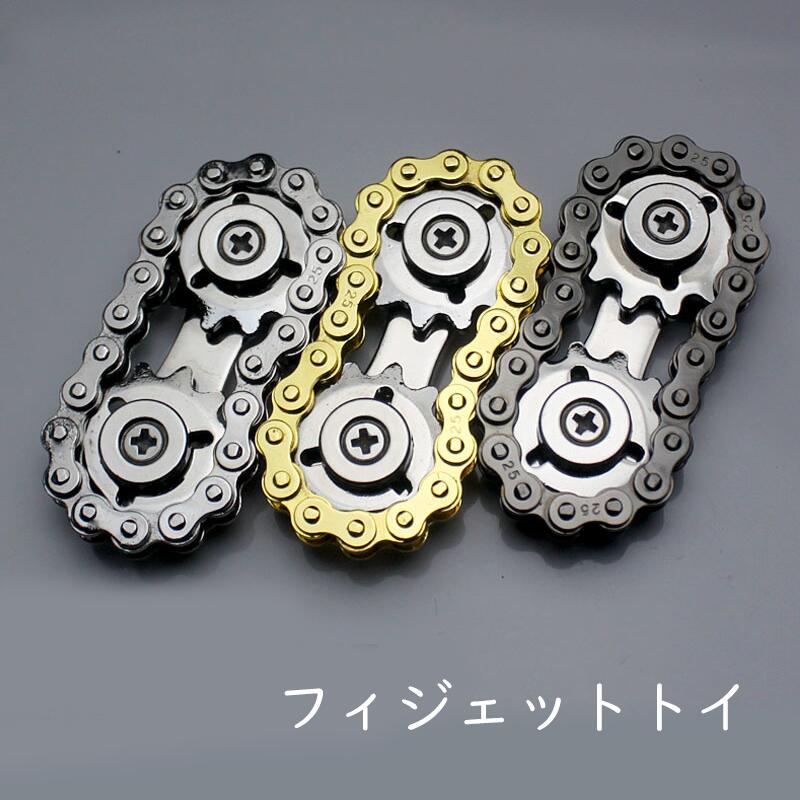 フィジェットトイ ストレス解消 グッズ 減圧おもちゃ ハンドスピナー メッキ ベア...