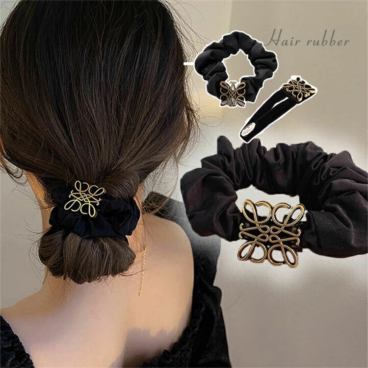 送料無料 ヘアアクセサリー上品 可愛い ゴム+ヘアピン 大人韓国アクセサリー ヘアゴム　ヘアピン 可愛..